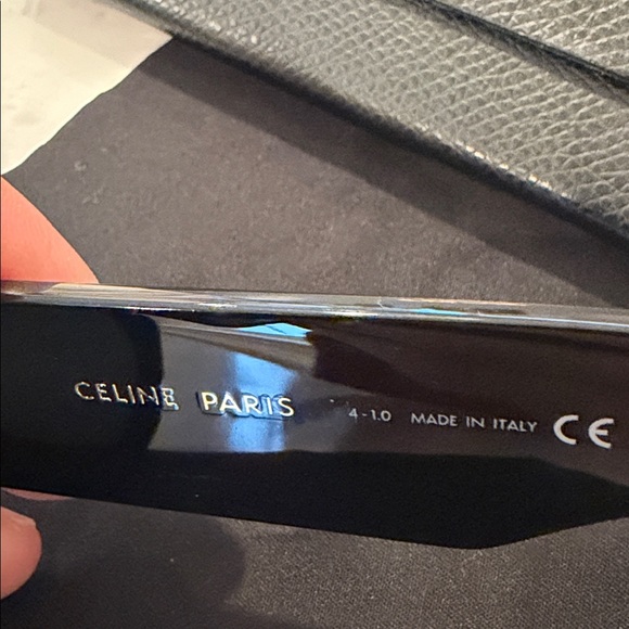Celine Acetate Black Rectangular Sunglasses - Picture 10 of 13
